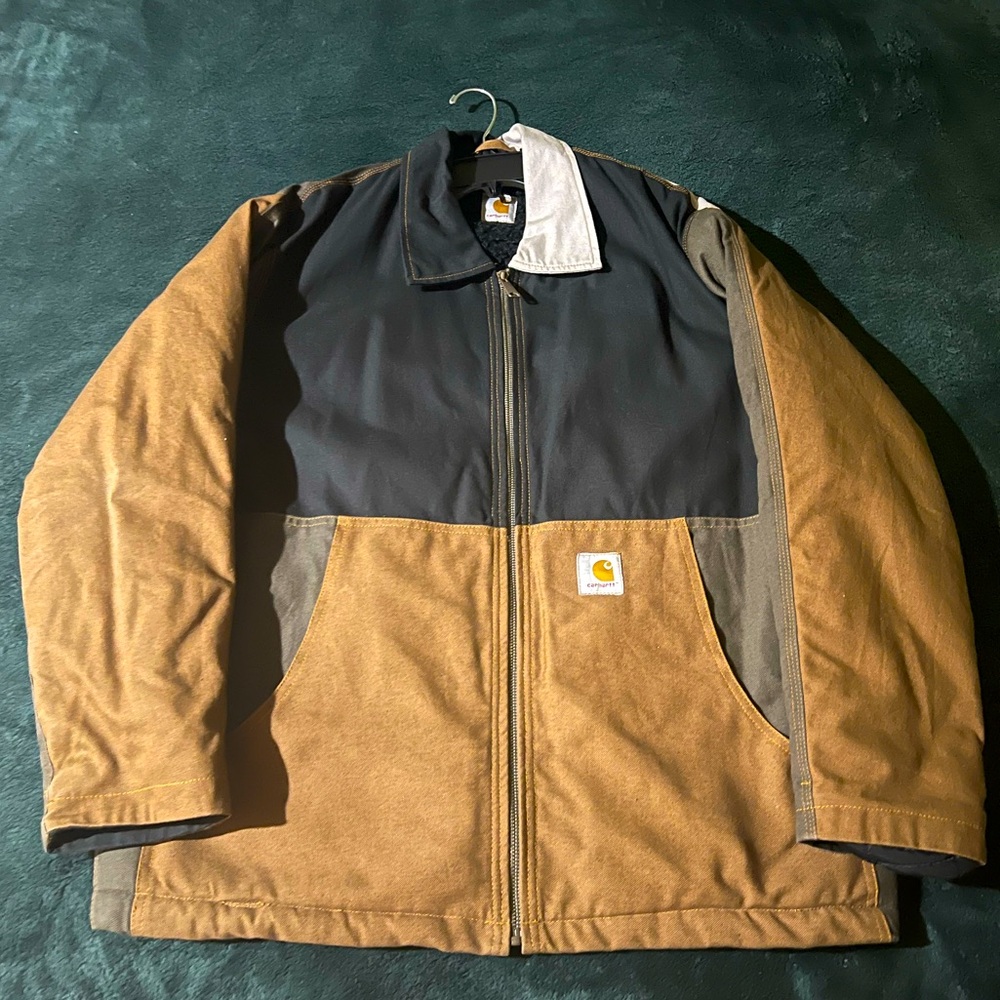 Carhartt ColorBlock Detroit Patchwork Field Jacket Size M/L Great Condition